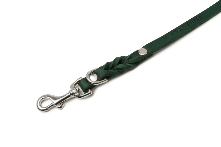 Butter Leather 3x Adjustable Dog Leash - Forest Green - Molly and Stitch GmbH