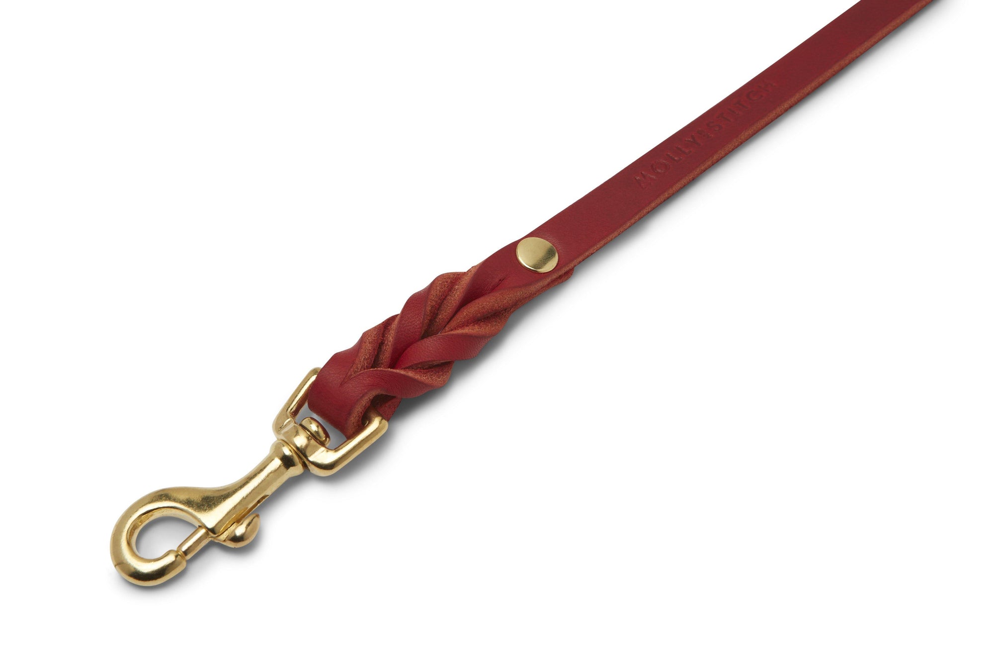 Butter Leather City Dog Leash - Chili Red - Molly and Stitch GmbH