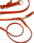 Butter Leather 3x Adjustable Dog Leash - Mango - Molly and Stitch GmbH