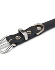 "Butter" Leder Hundehalsband - Navy Blau