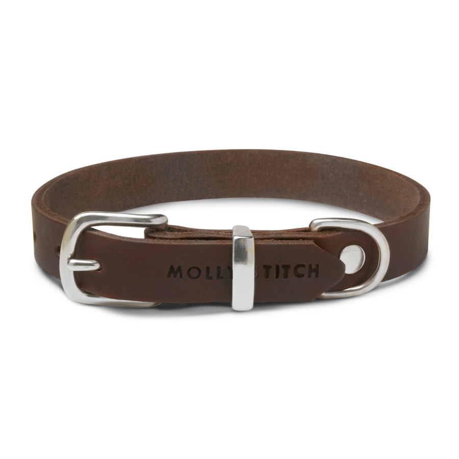 Butter Leather Dog Collar - Classic Brown