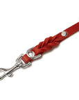 Butter Leather 3x Adjustable Dog Leash - Chili Red - Molly and Stitch GmbH