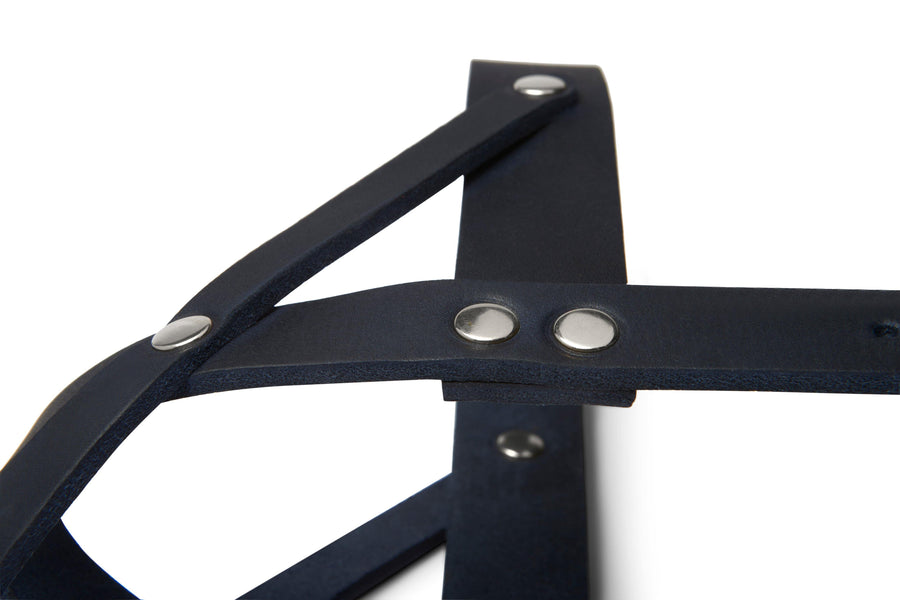 Butter Leather Dog Harness - Navy Blue - Molly and Stitch GmbH