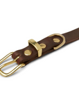 Butter Leather Dog Collar - Classic Brown
