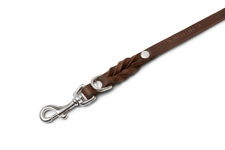 Butter Leather 3x Adjustable Dog Leash - Classic Brown - Molly and Stitch GmbH