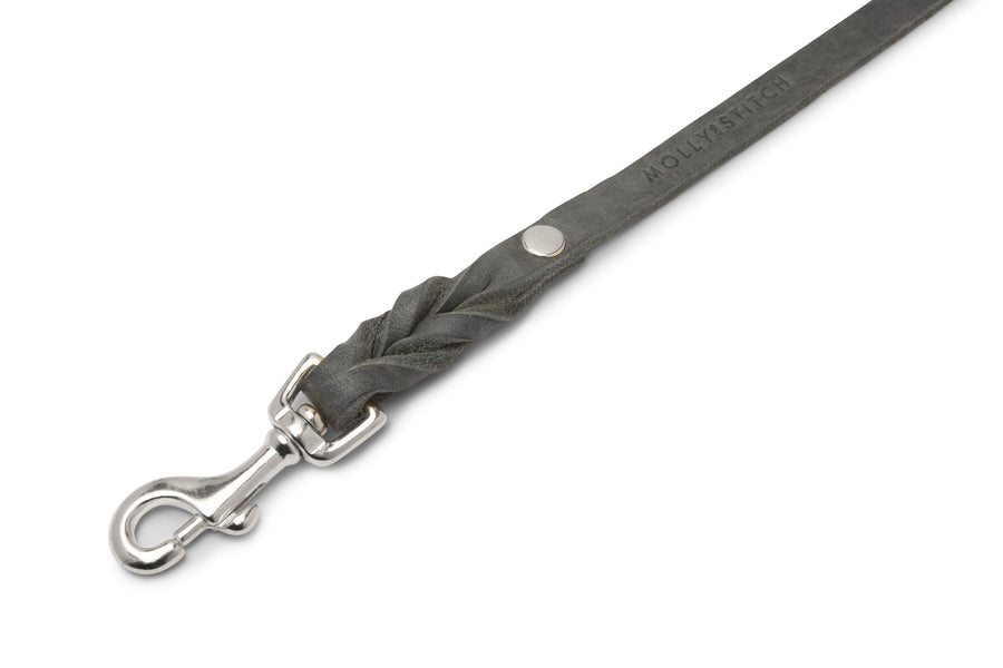 Butter Leather City Dog Leash - Timeless Grey - Molly and Stitch GmbH