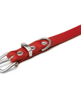 "Butter" Leder Hundehalsband - Chili Rot