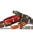 Butter Leather Dog Collar - Forest Green