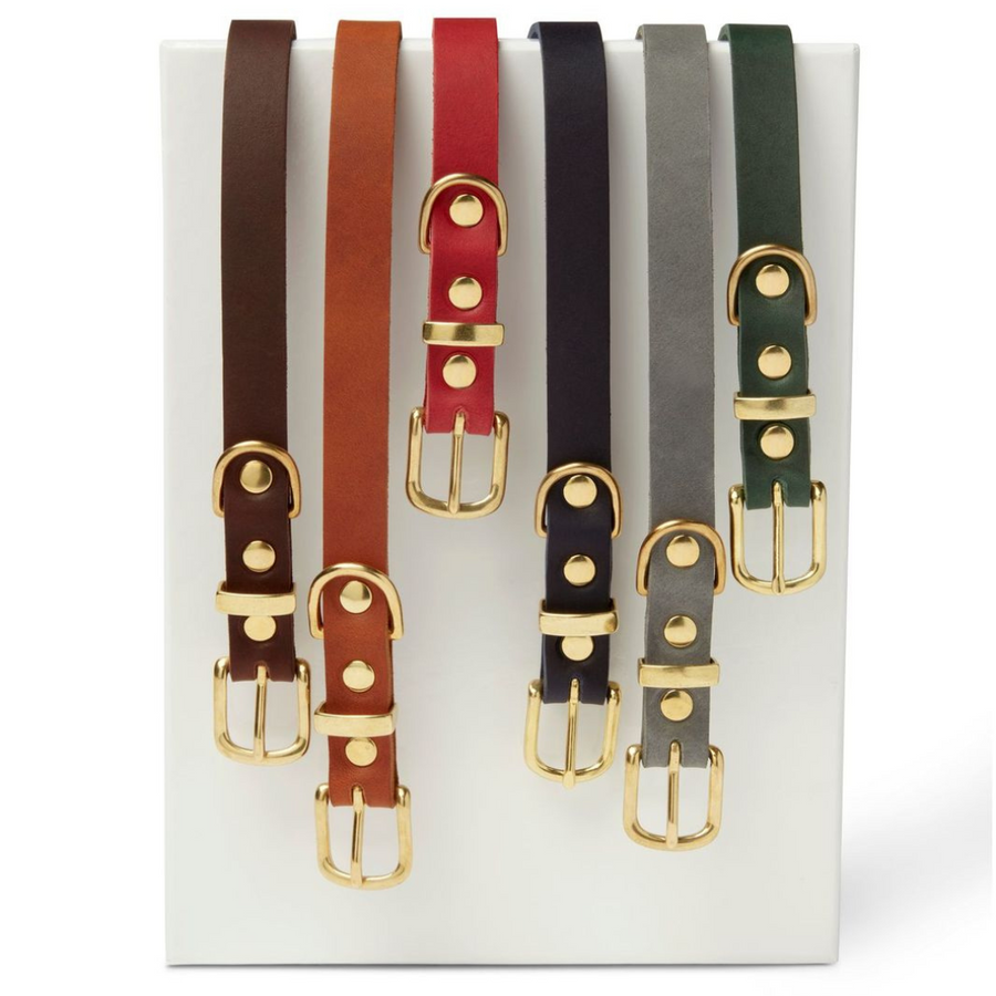 Butter Leather Dog Collar - Sahara Cognac