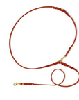 Butter Leather 3x Adjustable Dog Leash - Chili Red - Molly and Stitch GmbH