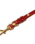 Butter Leather 3x Adjustable Dog Leash - Chili Red - Molly and Stitch GmbH