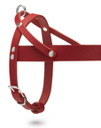 Butter Leather Dog Harness - Chili Red