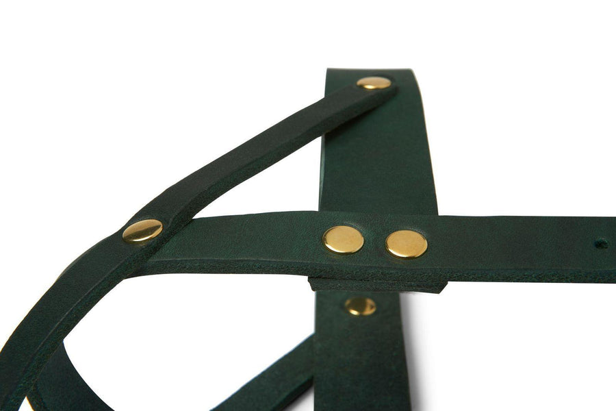 Butter Leather Dog Harness - Forest Green - Molly and Stitch GmbH