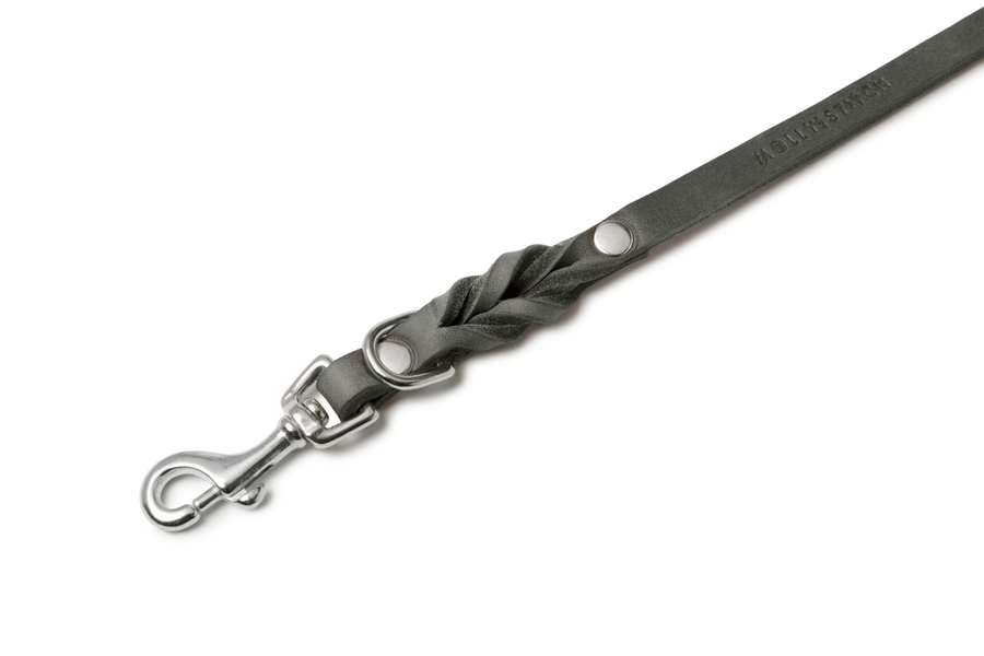 Butter Leather 3x Adjustable Dog Leash - Timeless Grey - Molly and Stitch GmbH