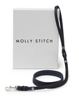 Butter Leather City Dog Leash - Navy Blue